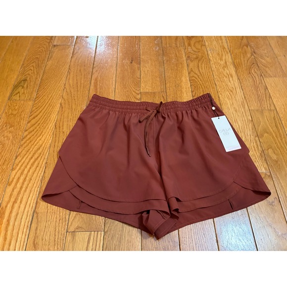 CALIA Womens Step Up Short Red Brown Layered Athletic Running Shorts WAX15219 S - Picture 3 of 12